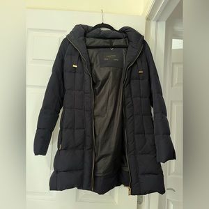 ZARA Navy Blue Puffer Jacket